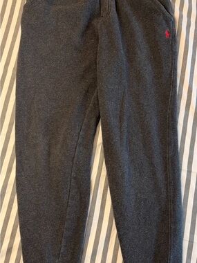 Polo Ralph Lauren Boys Large Gray Heather Fleece Jogger pants Sweatpants 14/16